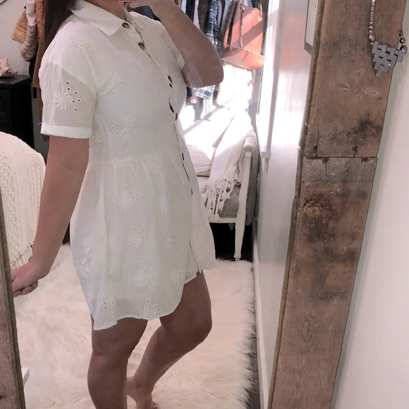 Papermoon size small white eyelet dress - Picture 2 of 5